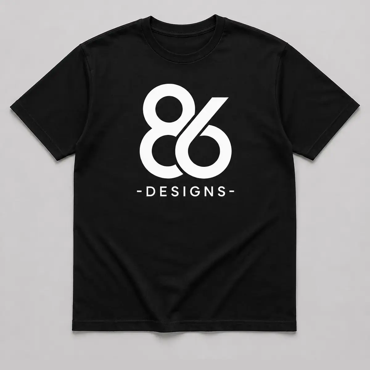 Black Core Logo Tee with a white front logo