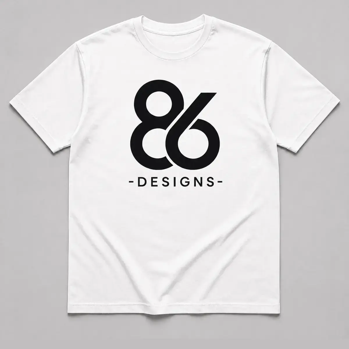 White Core Logo Tee with a black front logo